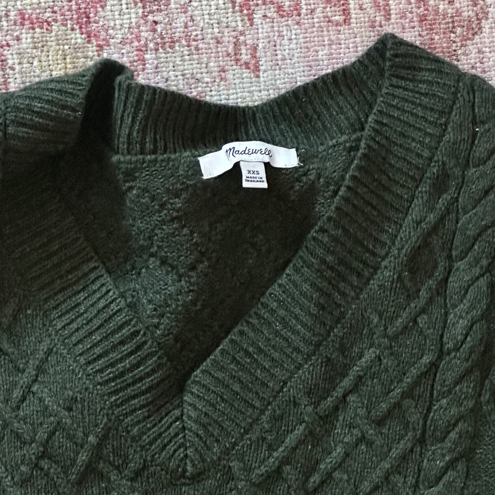 Madewell green sweater vest